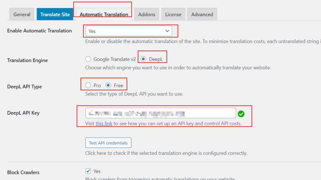 TranslatePress插件启动自动翻译